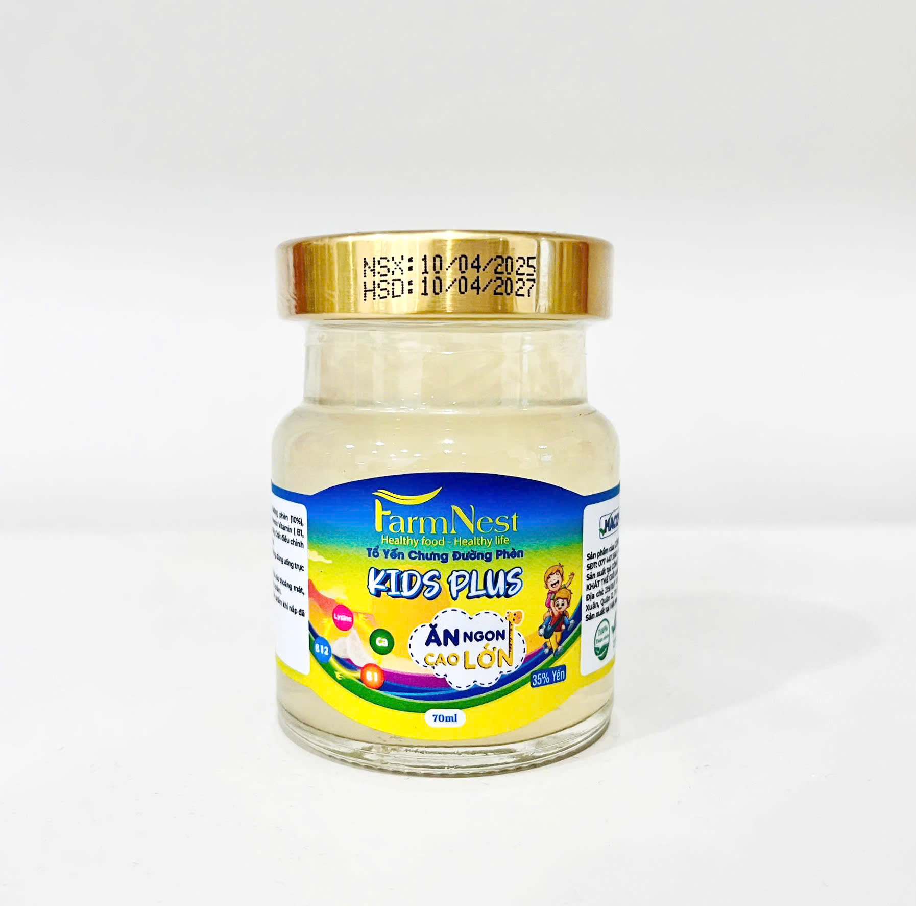 Tổ Yến Chưng Đường Phèn Kids Plus (Hũ/70ml)